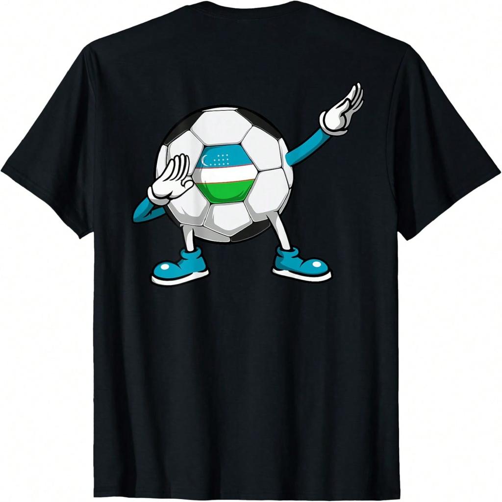 Dabbing Soccer Uzbekistan Jersey Uzbekistani Football Lovers T-Shirt