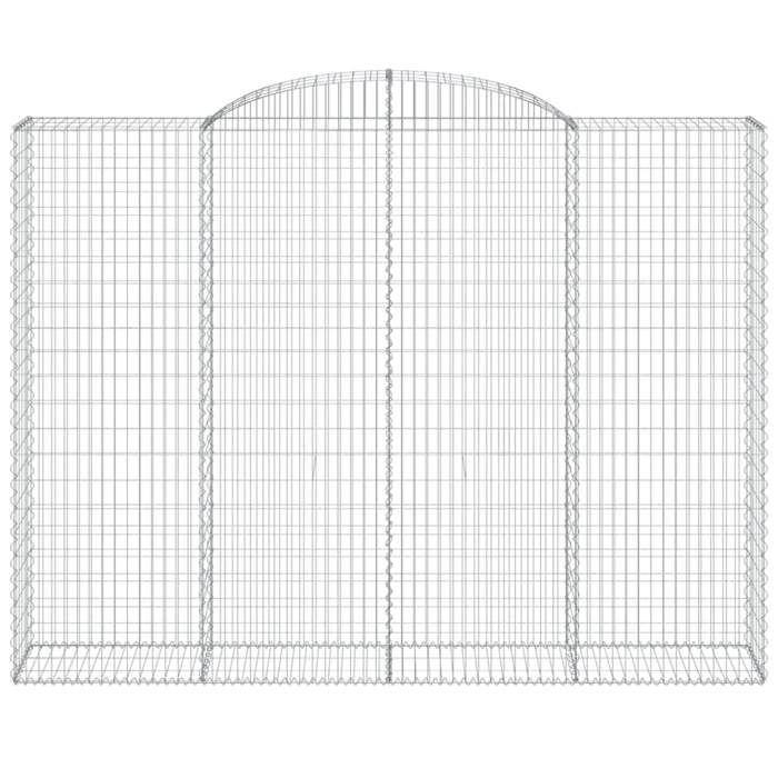 VidaXL Panier de Gabions Arqué, Mur de Soutènement Insonorisant, Cage de Gabion, Gabion pour Pierre, Décoration de Jardin 153521