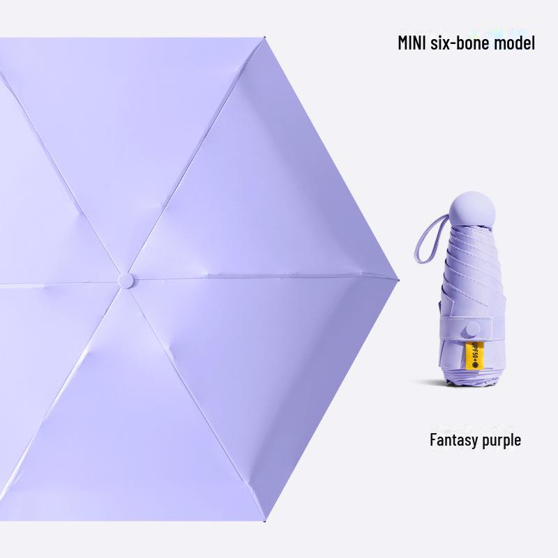 50% Folding Women's Dual-Purpose Mini Portable Pocket Capsule Umbrella - High-Grade Sun Protection