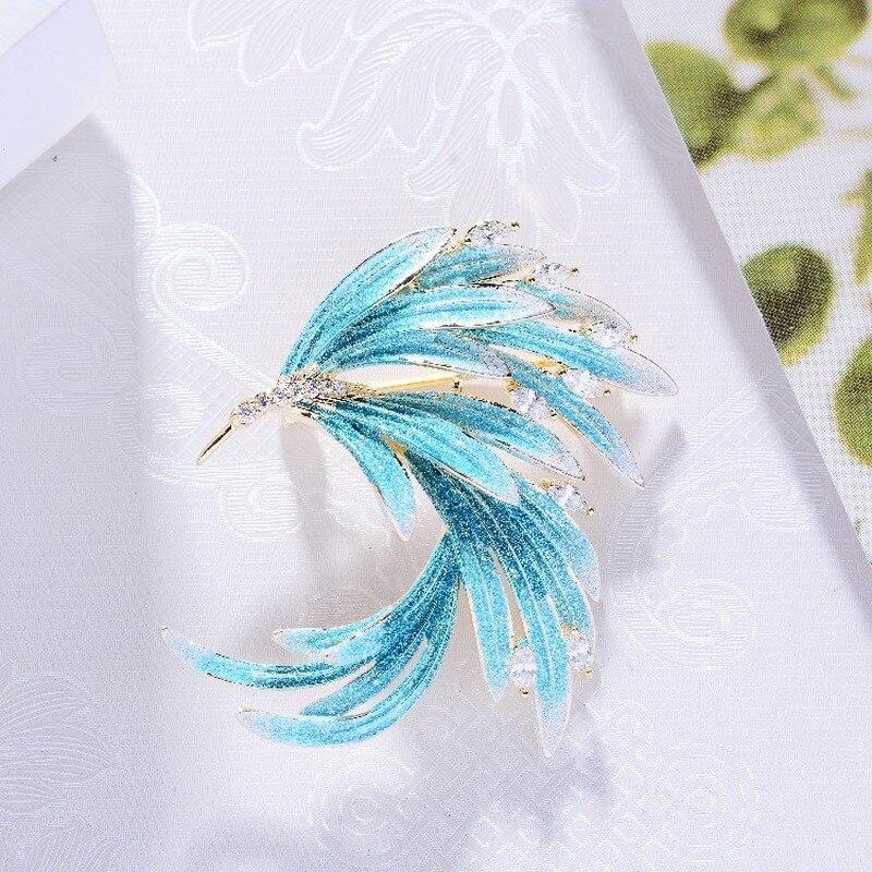 Blucome Ny Phoenix Vinge Blomsterbrosje Elegant Draktskjorte Cheongsam Atmosfære Dyrevinge Korsasje Tilbehør Draktsbrosjer