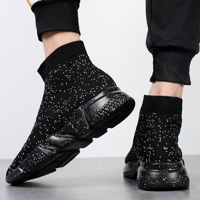 Fashion High Top Sneakers Women Knitted Socks Shoes Platform Woman Chunky Sneakers Lovers Casual Shoes Light Basketball Running Shoes