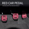 Universal Car Pedal Cover Set - Aluminum Automatic Transmission Brake Fuel Gas Foot Pad Red  Non-Slip