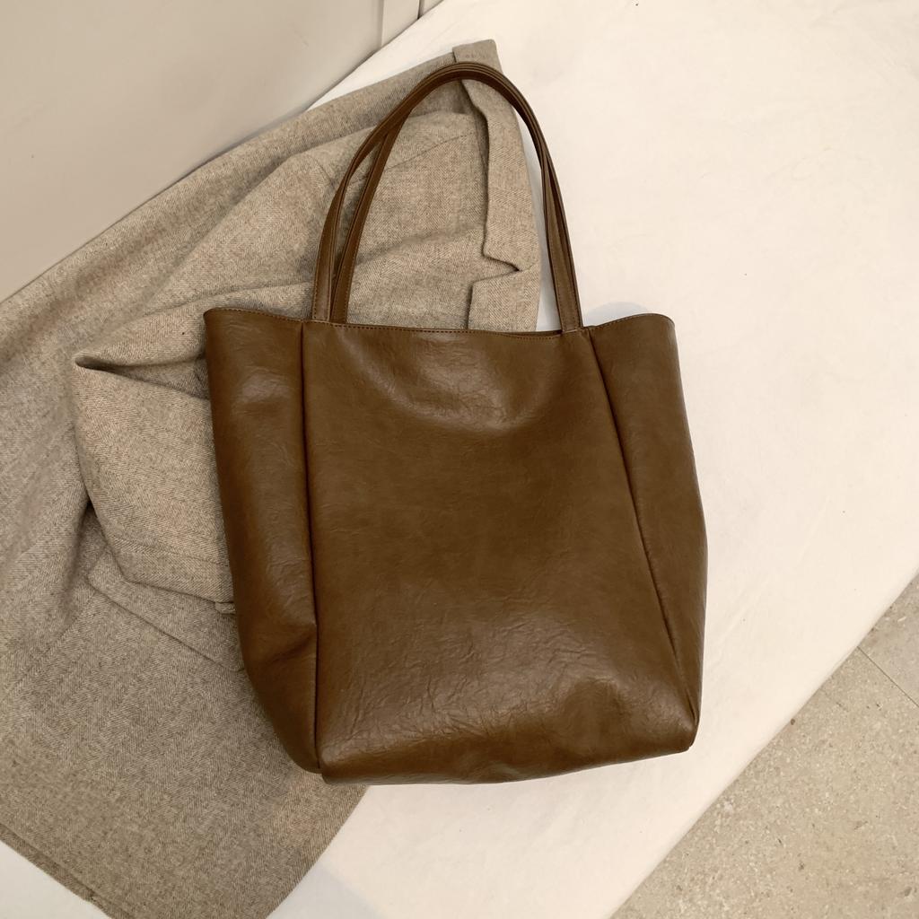 Women's Bag Large Capacity Shoulder Bags High Quality PU Leather Handbags and Purse Female Retro Tote Bags Commute sac a main