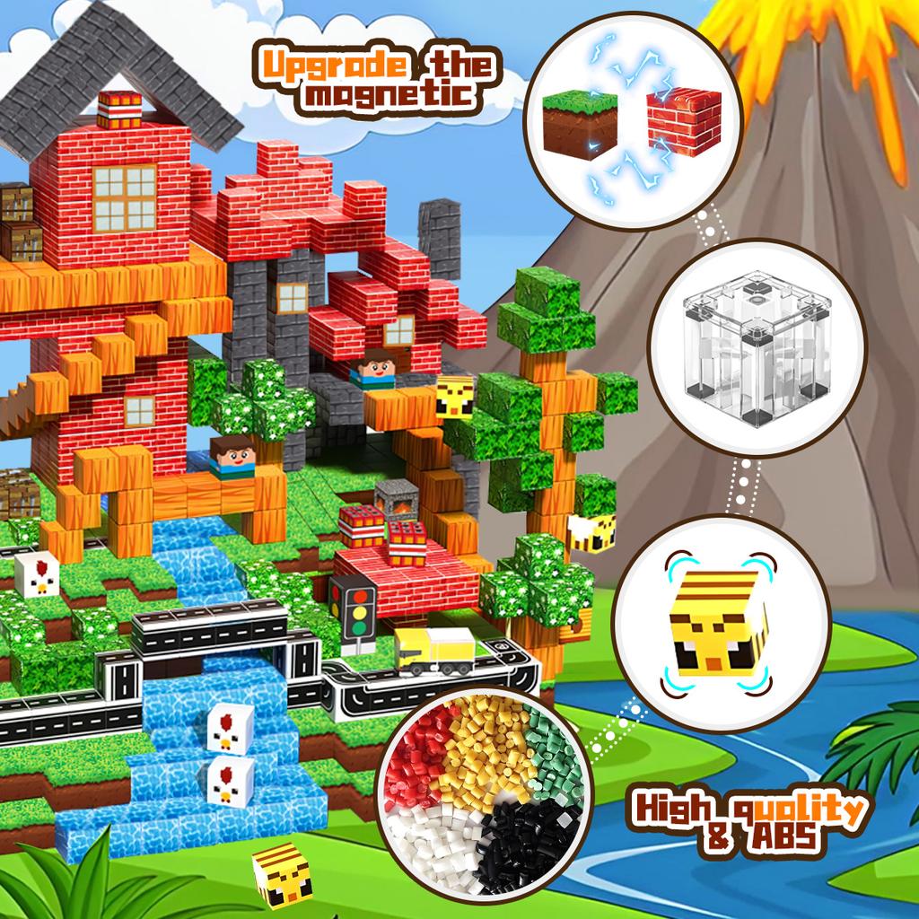 High-Quality Magnetic High-Quality Blocks - High-Quality Grassland High-Quality Magnetic High-Quality Building High-Quality Blocks High-Quality Set