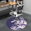 1pc Floral Pattern Office Round Area Rug, Indoor Mat Suitable For Office, Under Office Chairs Bedroom Living Room Home Decor, Room Deco