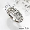 Three rows of zircon eternal rings women's jewelry
