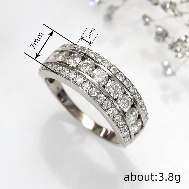 Three rows of zircon eternal rings women's jewelry