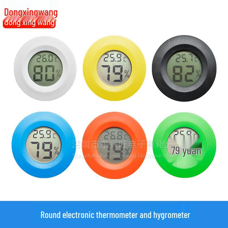 Round Acrylic Thermometer and Hygrometer for Reptile Terrariums зелёный