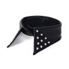 Nail Beaded Black Leather Fake Collar Detachable Punk Style Collar Fashion Rivet Collar  Cosplay