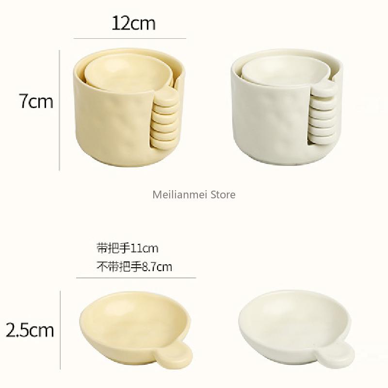 Rundes Gewürzschälchen-Set Unregelmäßiges Aufbewahrungsschälchen-Set Nordisch Hot Pot Saucen-Dip-Schälchen Essigschälchen Küchensauce Honigspender