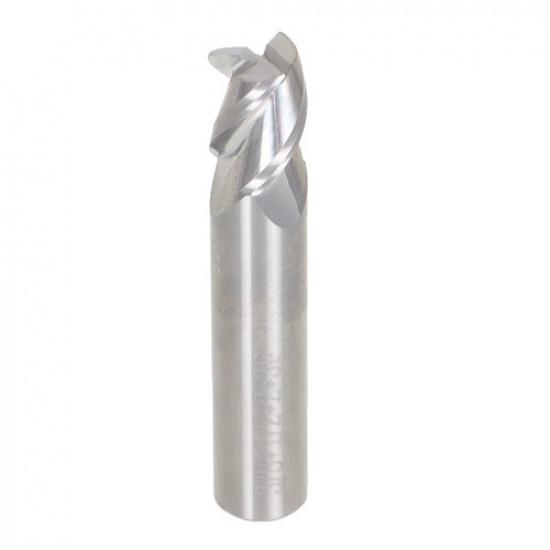 3/8 Inch 3 Flute Carbide End Mill 2" Ooverall Length End Mill 45 Degree Helix