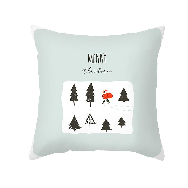 New Nordic Print Christmas Pillow Cover Cartoon Christmas Series Sofa Cushion Cover Home