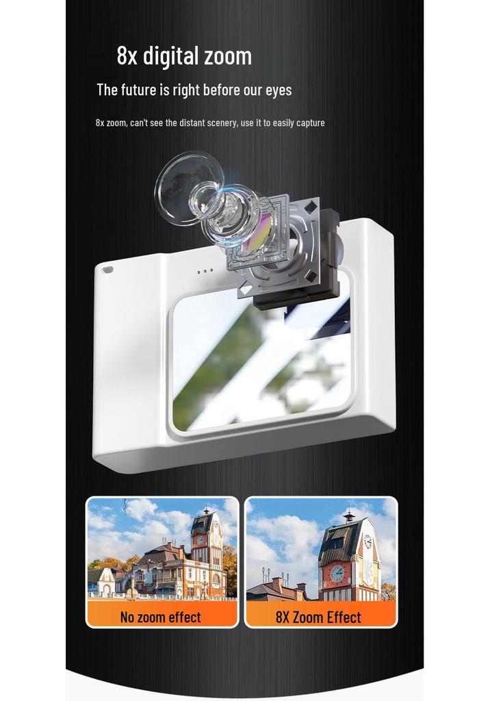 Just Fish Cloud HD Slide-out Dual Lens Portable Student Camera