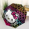 Hello Kitty,Character Design Automatic Opening and Closing Folding Umbrella with 8 Rib Frame and Compact Travel Design,perfect for All Occ