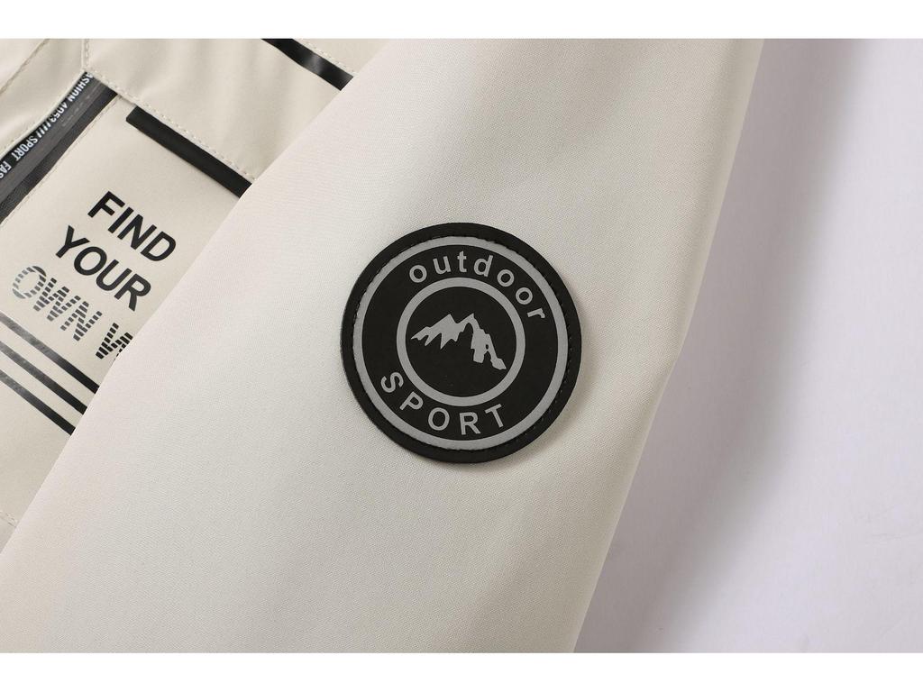 Evropská velikost Pánská nepromokavá větrovka - Lehká, větruodolná, s kapucí, outdoorová bunda pro horolezectví.