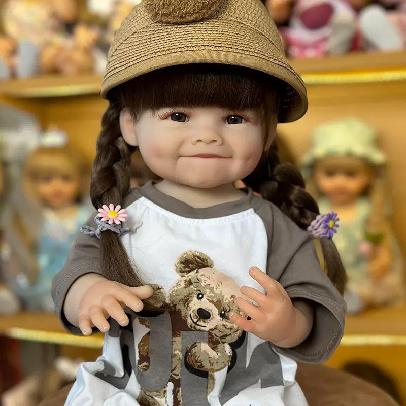 

55CM Newborn Girl Waterproof Doll Princess Toddler Toys Gift 22Inch Fashion Reborn Dolls Realistic Full Silicone Baby Bebe Vinyl 55cm