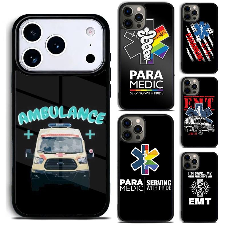 EMT EMS Ambulance Phone Case For iPhone 17 16 15 14 13 12 11 Pro Max Plus 17Air Soft Silicone Cover