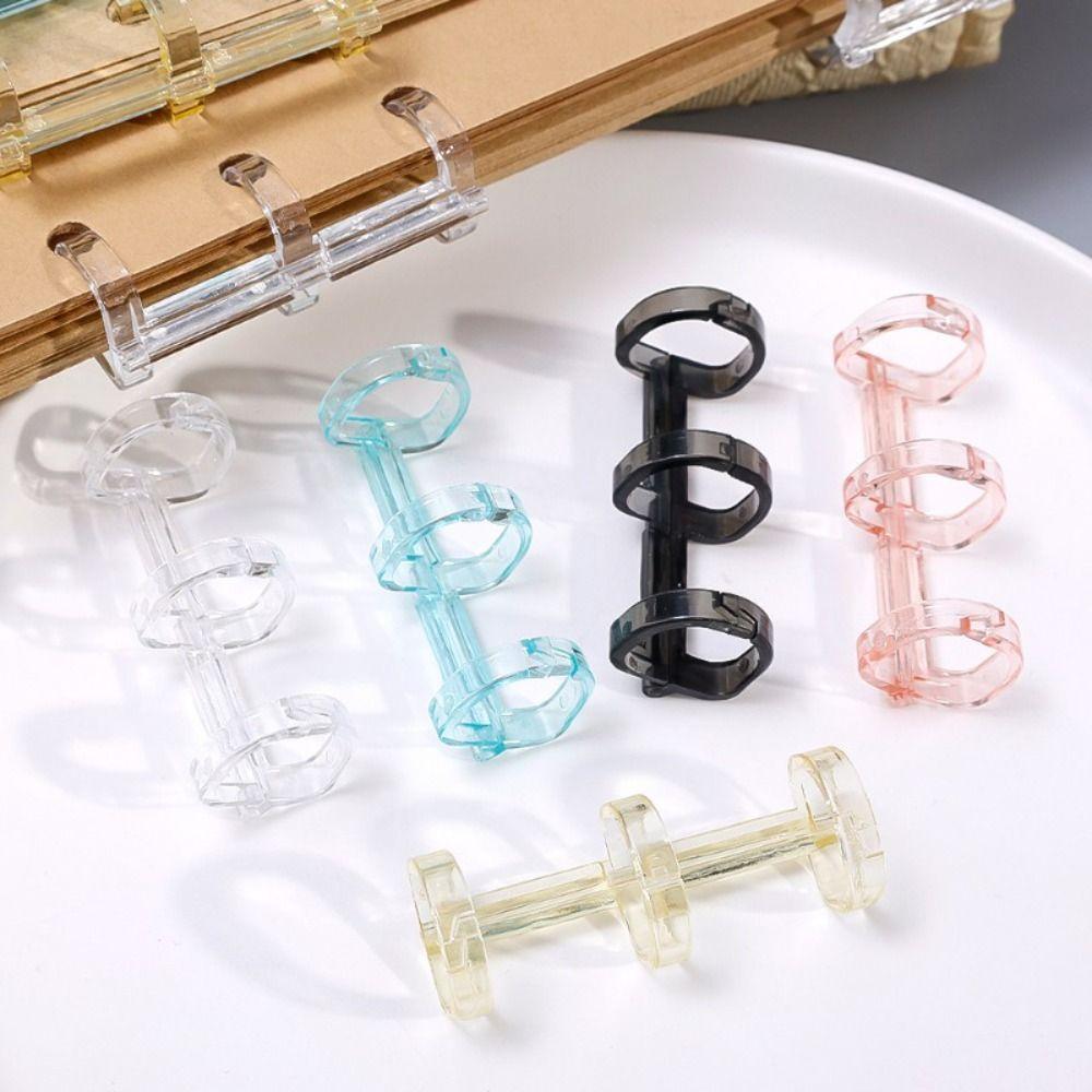 3 Hole Loose-Leaf Ring Clip Plastic Binder Rings DIY Albums Loose Leaf Notebooks Book Hoops Binding Clip School Office Supplies
