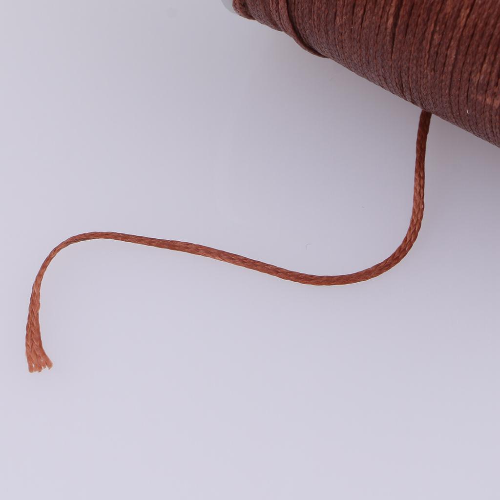 0.8mm Flat Waxed Polyester Thread for Sewing DIY Jewelry Making