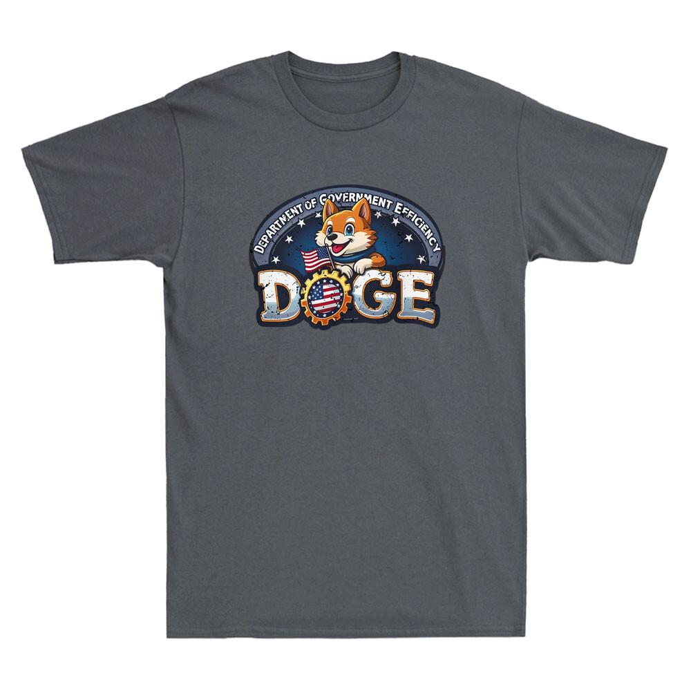 DOGE DepartUnisext Of GovernUnisext Efficiency Funny Doge With USA Flag Unisexs TShirt