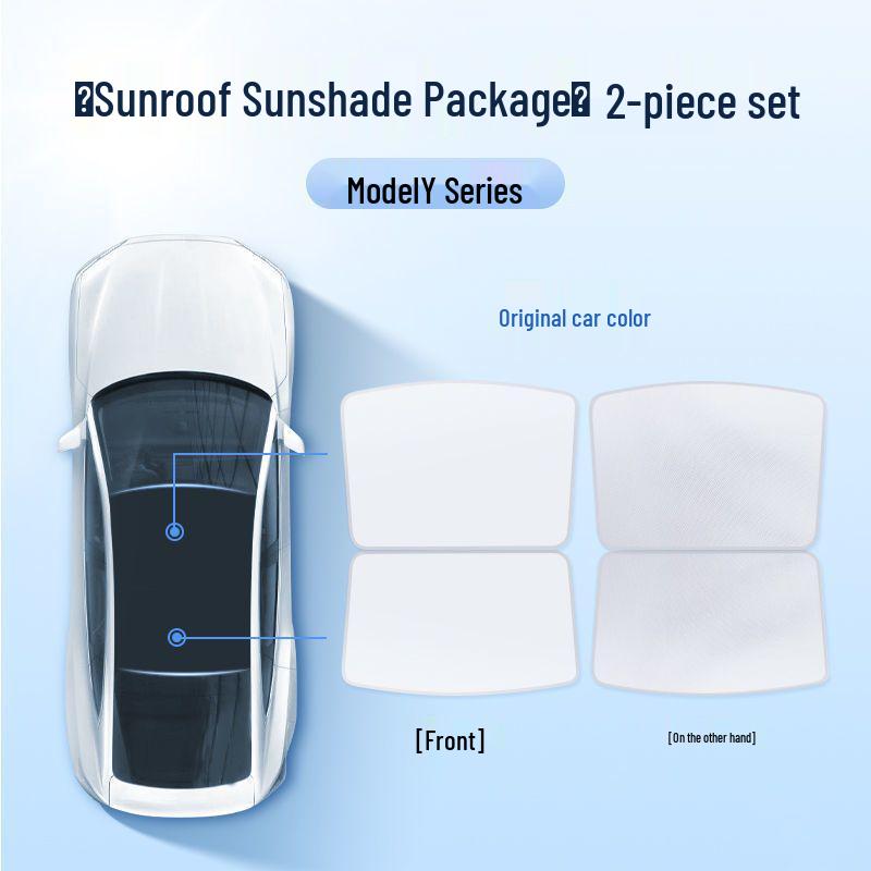 Tesla Model 3/Y Suede Sunroof Sunshade - Heat Insulation & Sun Protection Sky Curtain