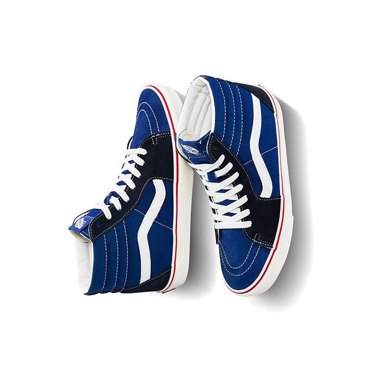 Vans Sk8 High Top Skate Shoes Unisex Sneakers Blue Black VN0A4U3C2ND