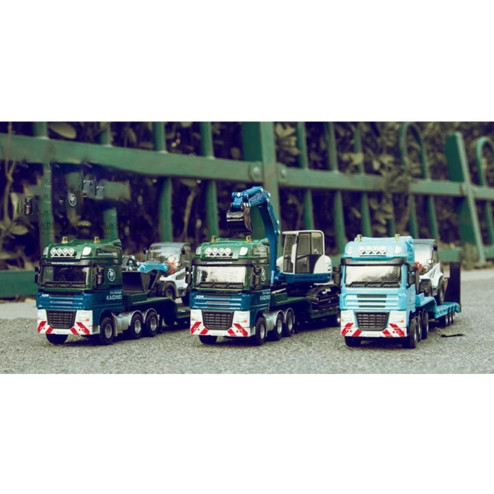 1/50 Trailer Truck Excavator Forklift Alloy Car Diecasts & Toy Vehicles Car Model Miniature Scale Model Car Toys for Children