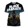 BLACK SABBATH Rockband Hip-Hop Musik Fan 3D Druck Sport Schnelltrocknend Atmungsaktiv Herren T-Shirt Outdoor Street Kurzarm Kleidung