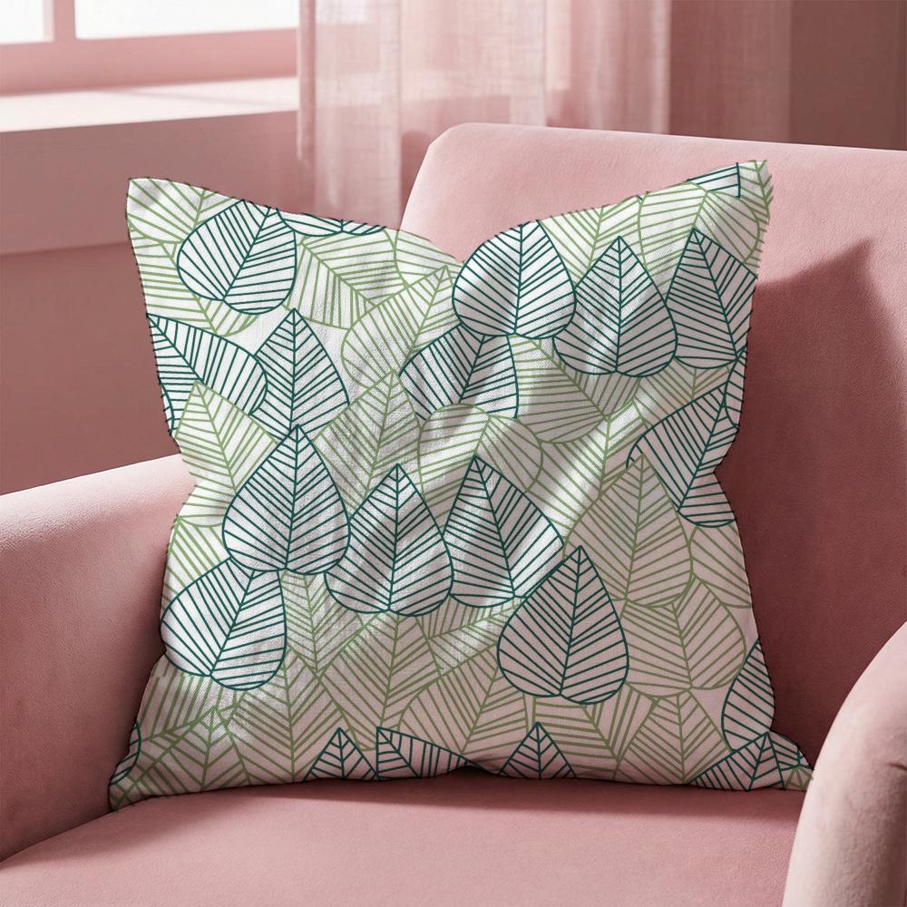 Leaf Cushion Cover MultiScene Pillow Cover for Home Car Reversible Soft Durable for Daily Use