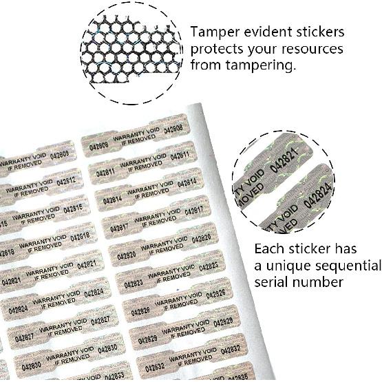 300 Pcs Bone Silver Hologram Sticker Holographic Tamper Evident Label High Security Warranty Seal Sticker with Serial Numbers(0.4 Inch X 2