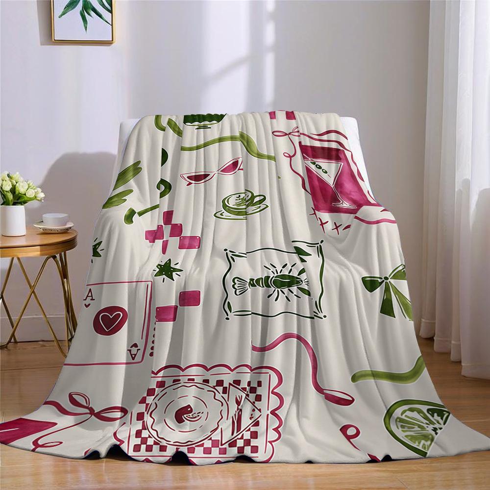 Chic Lifestyle Motifs Flannel Blanket Warm Soft Halloween Christmas Couch Warm Cozy Decorative Decor Gift For All Season