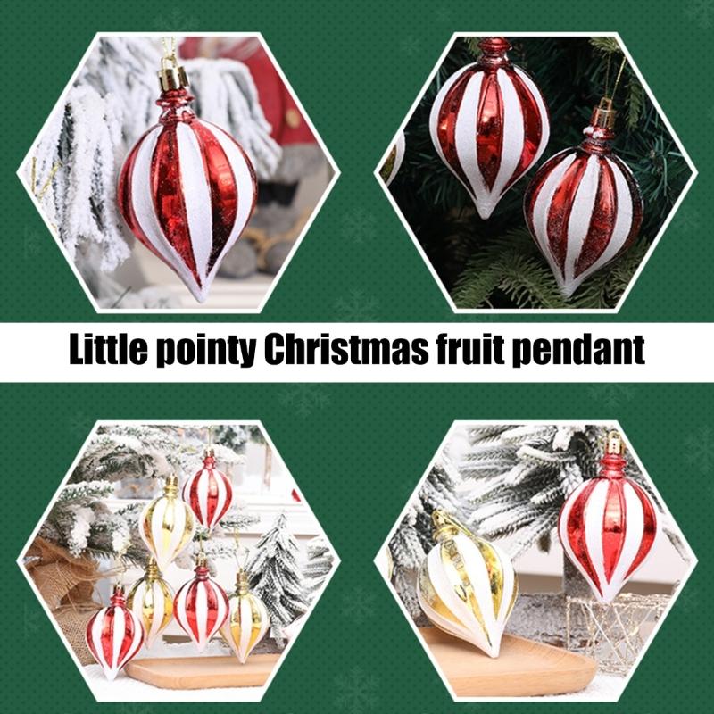 5 Boxes Christmas Tree Hanging Pendants Electroplated Baubles for Holiday Decoration Indoor and Outdoor Ornaments