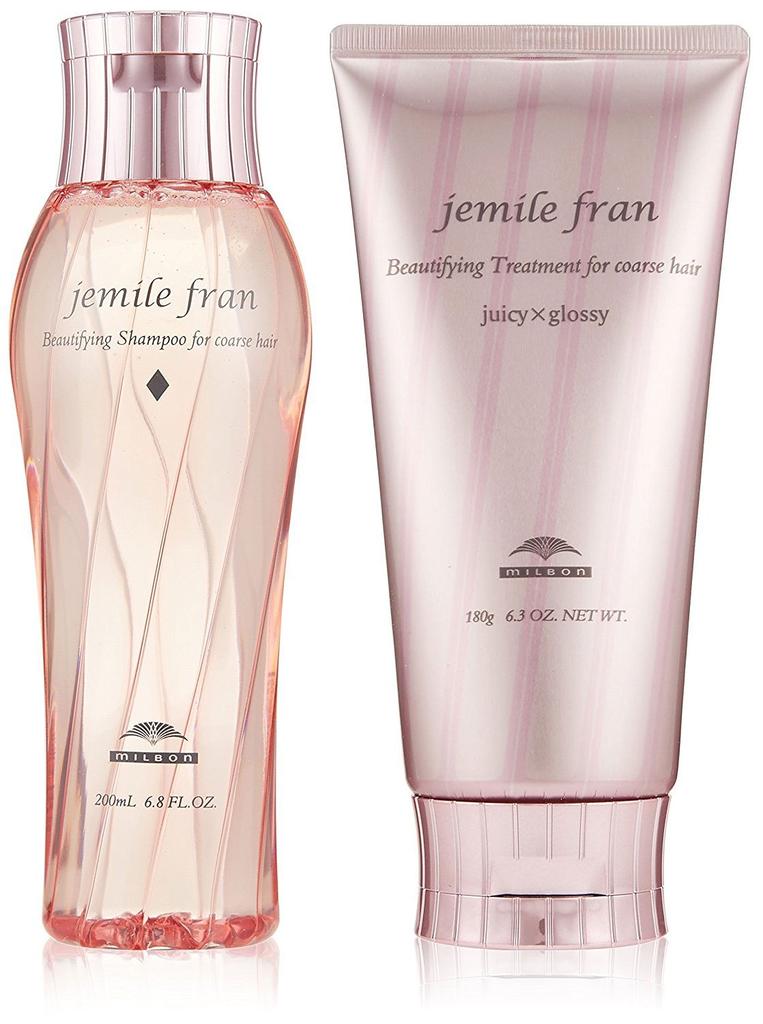 Milbon Gemile Fran Shampoo & Treatment (Diamond & Juicy Glossy) 200ml 180g Bottle Set