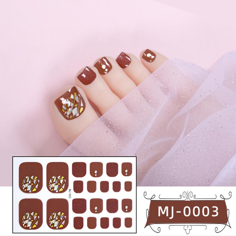 Three-dimensional Toenail Sticker 3D Imitation Drill Toenail Nail Patch Waterproof and Long-lasting Whitening Toenail Sticker Full Sticker