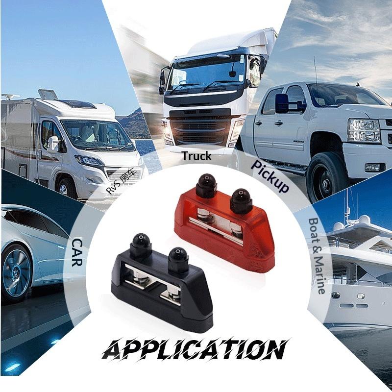 M8 M10 200A Power Busbar Distribution Panel Dc Dual-Stud Battery Terminal Connector Universal For Automotive & Marine