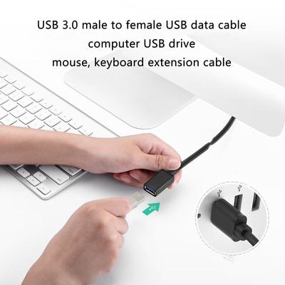 Schnelles USB 3.0-Verlängerungskabel, A-Stecker auf A-Buchse, 5-Gbit/s-Datenübertragungskabel für Maus, Tastaturen und mehr