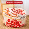 Ramen Noodle Cat Bed Noodle Bowl Soft Pet House All-Season Pet Kennel With Removable Cushion For Small Medium Large Dogs