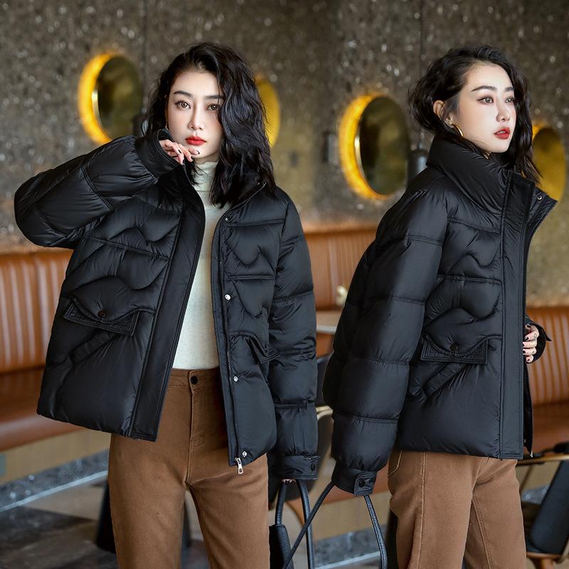 

Несезонная куртка-пуховик для женщин, короткий фасон, новый фасон, корейский стиль, свободная, модная, зимняя хлопковая куртка для невысоких людей S