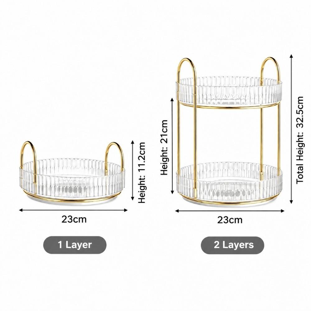 Round Rotating Storage Shelf Multi Tier Skincare Organizer Storage Shelf  Makeup Skincare Storage