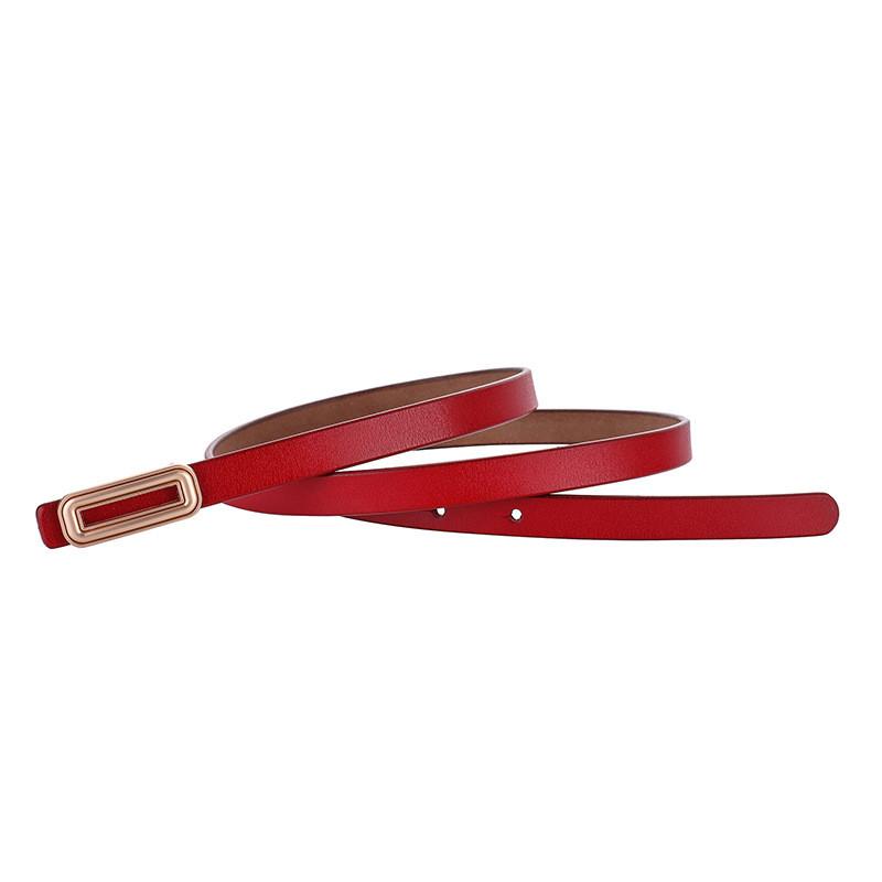 Fashionable Womens Leather Belt With Metallic Detail For Office And Casual Looks