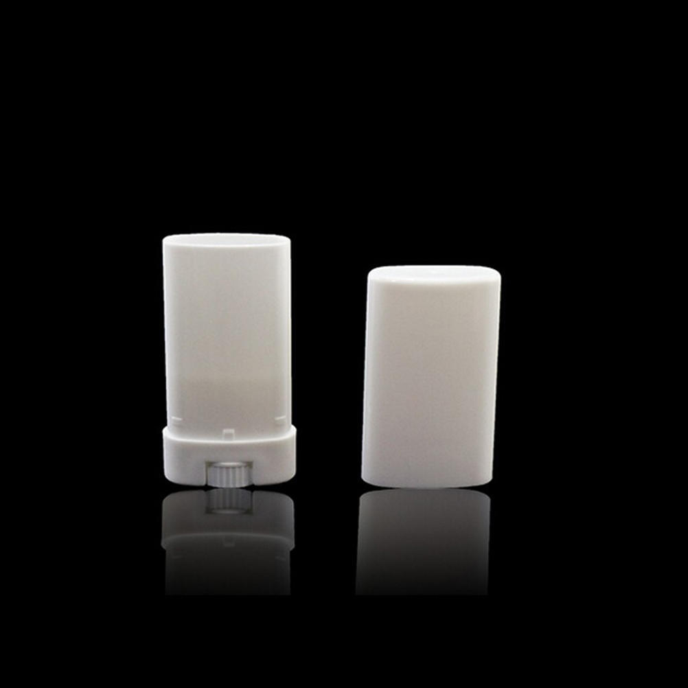 1X 15G Empty Oval Lip Balm Tubes Twist Deodorant Soap Containers White Clear