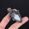 Rainbow Moonstone Pendant Gemstone Jewelry, 999 Copper Wire Wrapped Pendant, Handmade Beautiful Jewelry Pendant