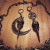Steampunk Crow Skull Star Earring With Electroplated Alloy For Women Fashion Accessory
