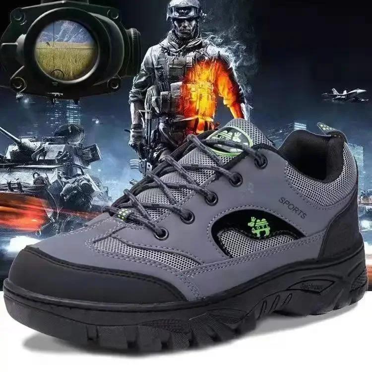 Fashion Whoholl Leather Men Outdoor Hiking Shoes Tourist Trekking Sneakers Mountain Climbing Trail Jogging Shoes for Men Factory Outlet