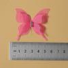 10Pcs Lightweight 3D Organza Butterfly Brooch Pins Shiny Rhinestone Lapel Pins for Bridal Wedding Dress Decor
