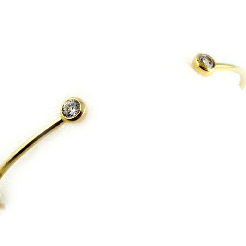 Les Trésors De Lily [L0060] - White 'Unique' Gold Plated Bracelet