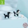 Cute Pet Dog Stud Earrings Cute Pet Animal S925 Sterling Silver Puppy Stud Earrings