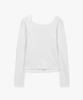 MONGDOL [Set] Boat Neck Layered Ribbed T-Shirt White Mdts087White