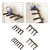 Bird Perch Ladder Wood Stand Cage Toy for Nail Grinding, Chewing for Parakeets