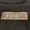 FOXEY 27815 Black wool logo plate cardigan tops 38 blackUsed
